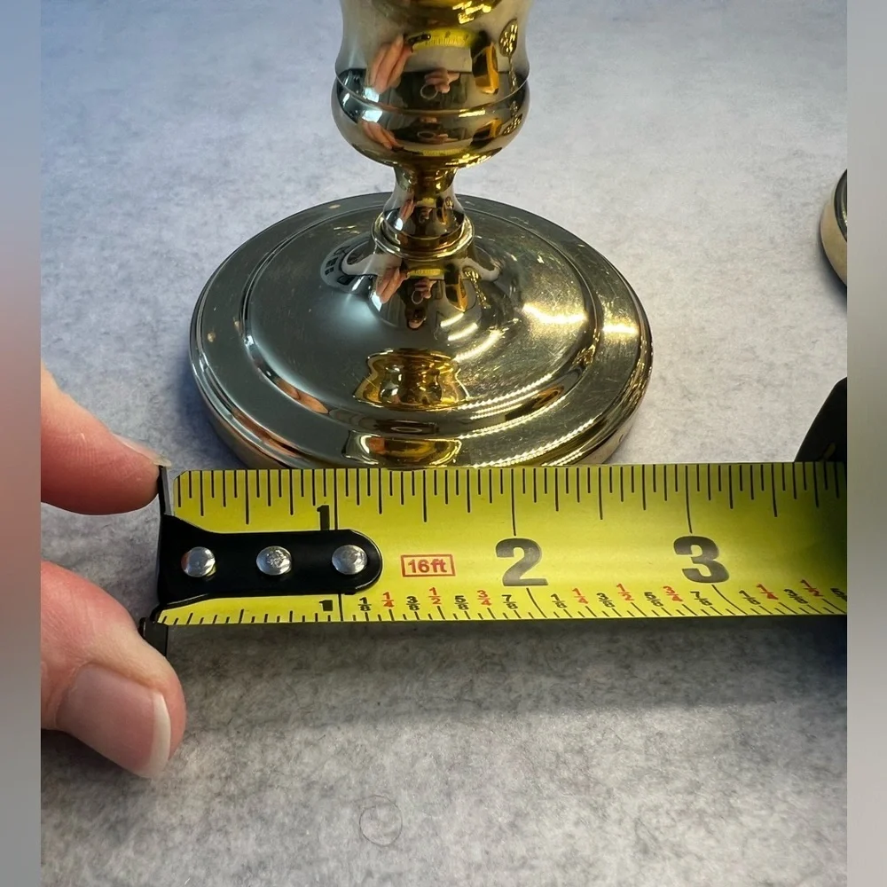 Baldwin Shiny Gold Brass Candle Holders